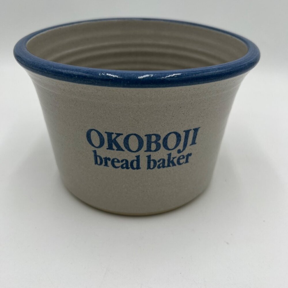 Red Wing Advertising Pottery Bread Baker Okoboji NWOT Unique, Hard to Find rare
